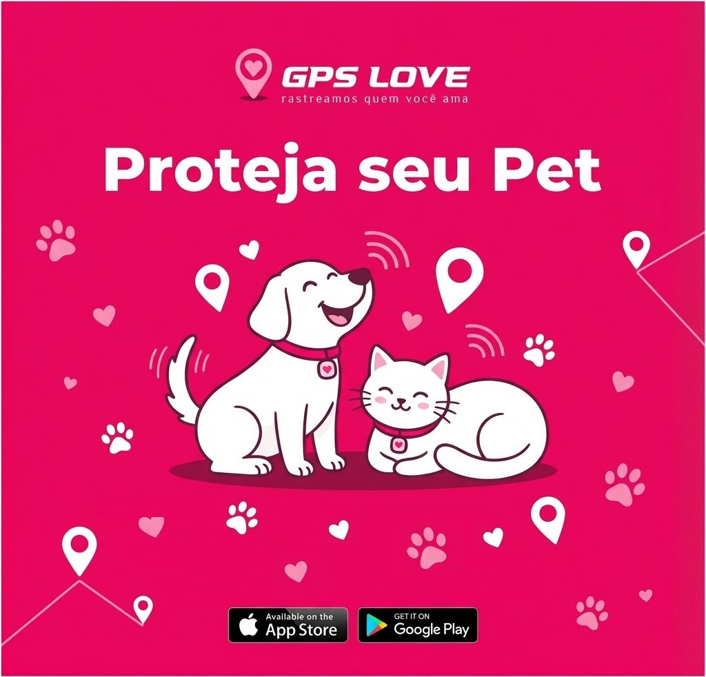 Cachorro feliz usando rastreador gps